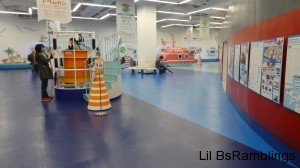 A colorful playroom for childrento pretend they are sailors at sea.
